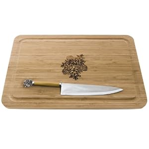 BAM Cutting Board and Knife - Pine Cone by 