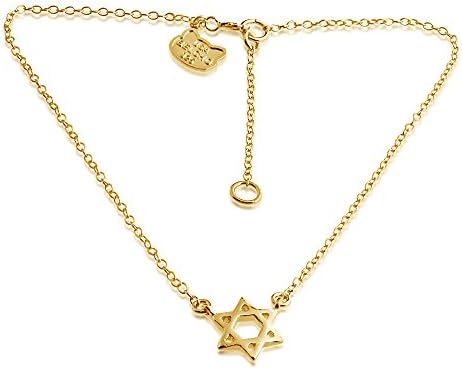 Jewish Star of David Cute Charm Anklet (gold-plated-silver)