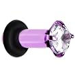 8 Gauge Cz Purple Electro Titanium Tunnel Plug