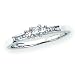 3 Diamond Princess Cut Ring 1/4 ct. in 10K White Gold