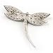 Classic Swarovski Crystal Dragonfly Brooch (Silver Tone) image 2