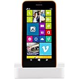 iProtect Micro USB Docking Station Nokia Lumia 630 635 Ladestation + USB Datenkabel Ladekabel Weiß