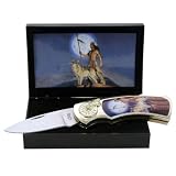 Indian Warrior Folding Collector's Knife with Gift Box