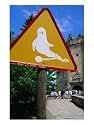 "Beware of Ghosts" Sign at Niedzica Castle, Nidzica, Poland Architecture Photographic Poster Print by Krzysztof Dydynski, 18x24