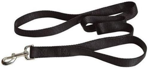 The Grrrip Two Handled Dog Leash - 3/4" x 4' Black