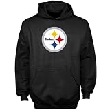 Reebok Pittsburgh Steelers Youth Black Primary Logo Hoody Sweatshirt