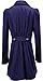 jntworld Fashion Slim Double Button Long Sleeve Trench Coat Outerwear (Bust 88cm tag Small, Blue)