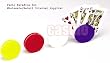 4pc Round Card Holder, Holds Playing Cards