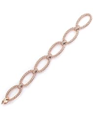Sterling Silver Pink Link Bracelet