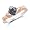 Sterling Silver Two Tone Rosegold Rainbow Topaz CZ Claddagh Ring Size 4