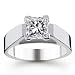 Platinum 1.25 Carat Princess Cut Solitaire Diamond Ring (G-H ; SI1-2)