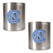 North Carolina Tar Heels NCAA 2pc Stainless Can Holder Set by Great American Products