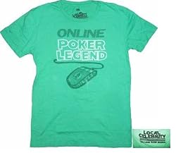 Local Celebrity ONLINE POKER LEGEND Grinder Green T-Shirt Tee
