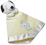 Baby Snoopy Cuddle Puppet Blanket in Yellow