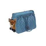 Zack  Zoey Parisian Quilted Faux Leather Dog Pet Carrier