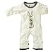 Babysoy Newborn Baby Unisex Organic Long Sleeve Animal Print Toddler One Piece Bodysuit Coverall