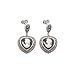 Sterling Silver Onyx and Mother-of-Pearl Cameo Earrings