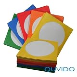 Produkt-Bild: 100 QUVIDO CD/DVD/Blu-ray Papierh&uuml;llen Color Mix