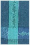 Waffle Weave 100% Cotton Three Color Crab Dishtowel 18" X 28" Set / 6