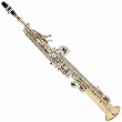 Cecilio Gold Lacquer Plated Body w/ Nickel Plated Keys Soprano Saxophone w/ Case and Accessories