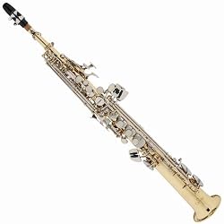 Cecilio Gold Lacquer Plated Body w/ Nickel Plated Keys Soprano Saxophone w/ Case and Accessories