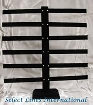 Large Black Velvet Tree T-Bar Earring Jewelry Display !