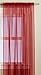 Editex Home Textiles Monique Sheer Window Panel, 55 by 63-Inch, Burgundy