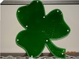Impact Innovations Imports -2 31620 Shimmering Lighted Shamrock Window Ornament
