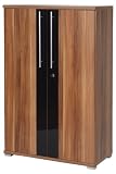 Germania 606-87 Aktenschrank "Master", 2 Einlegeb�den, 3 - Raster, abschlie�bar, Walnuss-Nb. / schwarz