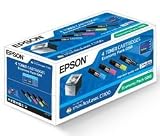 ECONOMY PACK SET - Epson Aculaser laser toner cartridge black cyan magenta yellow C1100 C1100N C1100N C1100N CX11N CX11NF CX11NFC CX21N S050268 C13S050268