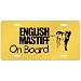 New  English Mastiff On Board  License Plate Dog