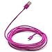 Aduro - Apple Certified/MFi - (10 Feet, 3 Meters) USB to Lightning Charge & Sync Cable fits All Apple Devices with Lightning Connector (Purple)