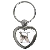 Afghan Hound Key Chain (Heart)