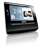 Philips AJL 308 Fotoframe mit Wecker (USB und SD Ports) schwarz