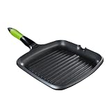 Russell Hobbs Cast Aluminium Griddle Pan with Removable Handle, Kiwi, 27 cm (Model 14958)
