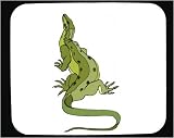 Decorated Mouse Pad with green, reptile, crawling, lizard, tail