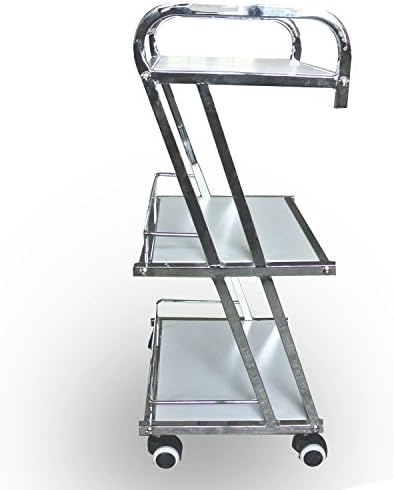Chrome Medical & Beauty 3 Shelf Trolley Cart