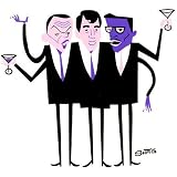 Dean Martin, Sammy Davis Jr. and Frank Sinatra Sticker ~ Hollywood Rat Pack Decal