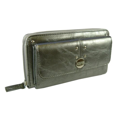 Kenneth Cole REACTION Studded Trim Zip Around Clutch Wallet in Choice of Colors