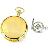 Charles Hubert ,Pocket Watch - 14k Gold Plated White Dial Pocket Watch by Goldfinger