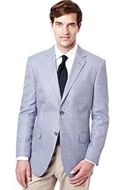 Collezione Wool Blend 2 Button Jacket with Linen