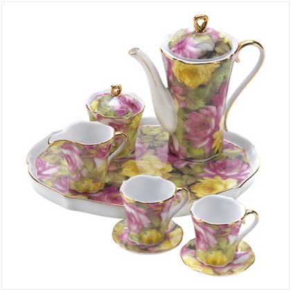 Rose Garden Miniature Tea Set