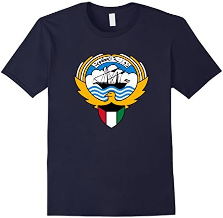 Men's Kuwait Coat Of Arms Kuwaiti Emblem Symbol T-Shirt Large Navy