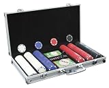 Jackpot Poker Deluxe 300-Count Casino Poker Chip Set in Aluminum Case