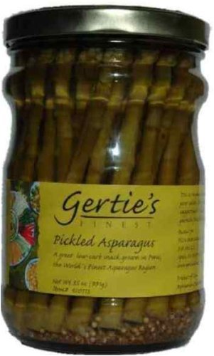 Buy Now at Amazon.com: Gerties Finest Pickled Asparagus (1 Case Includes 6-35 Oz Jars) - FREE SHIPPING!