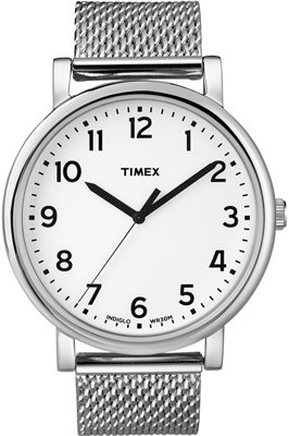 Timex Unisex-Armbanduhr Originals Easy Reader Analog Edelstahl T2N601