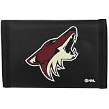 NHL Phoenix Coyotes Black Nylon Tri-Fold Wallet