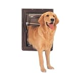 Large Economy Pet Door with Brown Frame