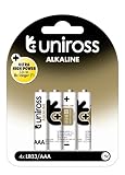 Uniross AAA High Power Alkaline Batteries 4-Pack