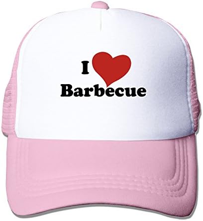 WZN I Love Barbecue Polyester Foam Caps With Pink